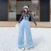 Colección Otoño/Invierno 2026 Transfronteriza: Pantalones de pierna ancha, tiro alto, corte holgado, estilo americano, 5 colores, versátiles pantalones deportivos con forro polar, cordón y diseño de pierna recta para uso casual.