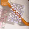 Sky New Holiday Plumeria Calcomanías Estereoscópicas Pintadas en Relieve para Uñas 6D Lindas Impermeables Decorativas para DIY