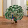 Adornos de Escritorio de Pavo Real, Joyería Creativa, Colgantes Completos de Diamantes, Regalos de Almacenamiento, Cajas de Anillos de Lujo Ligero, Decoraciones de Gama Alta Estilo Chino