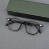 Armazón de Gafas de Plástico Estilo Japonés Vintage para Hombre Cuadrado Hecho a Mano Texturizado Armazón para Miopía Cara Grande Color Carey Disponible
