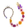 Amazon Peluca de Trenzas con Lazo para Niños Peluca de Princesa con Trenzas Diadema Vestido de Disfraz para Niña Vestido de Baile Accesorios