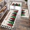 Tapete de Cozinha de Natal Transfronteiriço Tapete de Porta de Entrada de Natal Tapete Longo para os Pés de Banheiro Cozinha Tapete de Chão Absorvente