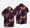 Camisa Informal de Manga Corta Suelta y Moderna para Hombre con Estampado de Corazón Estilo Nuevo Transfronterizo para el Día de San Valentín Sin Bolsillos