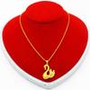 Collar con colgante de moneda europea chapado en oro y cobre para mujer, chapado en Vietnam Sha Jin, joyería de larga duración que no se decolora.