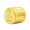 Suministro Directo Transfronterizo de Molinillo de Moneda de Oro para Cigarrillos Aleación de Zinc Molinillo de Cuatro Capas de Moneda de Oro Molinillo Cigarrillo