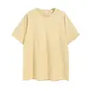 Popular Camiseta de Algodón 260g Tendencia Nacional Versión Grande Hombros Descubiertos Color Sólido para Hombres y Mujeres Estampado Oversize Manga Corta Pesada Personalización