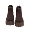 Botas Martin da Moda para Mulheres Petite com Solado Grosso Inverno 2025 Novas Confortáveis de Pelúcia Quentes Super Tendência Botas Slim