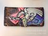 Nueva cartera de impresión hecha a mano escénica para estudiante mujer graffiti retro estilo étnico PU