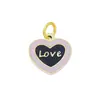 Moda Europea y Americana Tendencia Colgante de Corazón DIY Serie Gota de Aceite de Acero Inoxidable Accesorios Horno Vacío Galvanoplastia Color Duradero