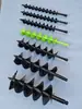 Barrena de tierra taladro para excavar agujeros máquina de excavación de agujeros eje helicoidal de barrena máquina perforadora de agujeros para hincar pilotes máquina perforadora de agujeros para hacer agujeros accesorios brocas de aleación de una y dos espirales