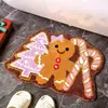 Alfombrilla de entrada antideslizante de cachemira sintética para puerta, alfombrilla para pies resistente a las manchas, alfombra de sala de estar, dropshipping transfronterizo de Temu, Navidad
