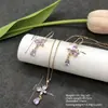 Conjunto de pendientes y collar Xuping estilo vintage de nicho europeo y americano transfronterizo, conjunto de joyería elegante de aleación de cobre, venta al por mayor y hecho a medida