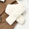 Bufanda para Mujer Otoño e Invierno Chica Linda Todo Fósforo Estilo Coreano Moda Felpa Imitación Piel de Conejo Rex Bufanda Gruesa Cálida para Estudiante