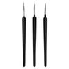 Porta-Caneta Preto, Pincel de Manicure, Caneta de Pintura, Caneta Gancho Profissional, Ponta de Caneta Ultrafina, Caneta para Pintura de Flores, Pacote com 3