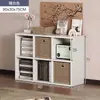 Gabinete de celosía partition de mesita de noche semi-cerrado gabinete de almacenamiento de dormitorio estante de almacenamiento de estantería de mesita de noche almacenamiento de extremo de cama de piso ocho compartimentos