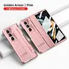 Funda Adecuada para Teléfono Samsung Z Fold7/6/5 con 4/3 Ranuras para Bolígrafo, Soporte para Bolígrafo, Bisagra Plana, Cobertura Total, Anti-Caídas
