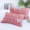 Algodón de Gasa de Alta Gama para el Hogar Par de Toallas para Almohada Cuatro Estaciones Pareja Suave Adulto Funda de Toalla Diadema para Cabeza de Almohada Toalla Individual para Almohada