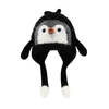 Gorro de peluche para bebé con forma de pingüino, cálido y grueso para el invierno, gorro protector de orejas para niños y niñas, gorro pullover para bebés y niños de otoño e invierno