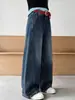 Pantalones para Niñas 2026 Otoño Nuevo Estilo: Pantalones de pierna ancha patchwork, Pantalones de pierna recta, Pantalones vaqueros ajustados para estudiantes de secundaria y preparatoria