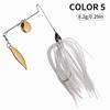 Señuelo giratorio con lentejuelas compuestas para pesca de agua dulce y salada, hombre barbudo transfronterizo, señuelo tipo pico de perca 8.2g/10g