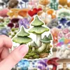 Novo produto transfronteiriço: 50 adesivos de cogumelos coloridos em estilo desenhado à mão para decoração criativa, adesivos à prova d'água para decoração de capa de celular