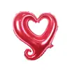 Globos de Corazón Hueco Enganchados de 18 pulgadas para San Valentín, Boda, Confesión y Decoraciones de Pedida de Mano