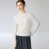 Terciopelo Baicai 100% Cachemir Puro Estilo Nuevo Primera Línea Listo para Usar Cuello Redondo Tejido Calado Tejido Sin Costuras Versátil Casual