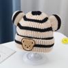 Gorro de Bebé Otoño e Invierno Lindo Súper Lindo Oso Gorro de Protección para las Orejas para Bebés y Niños Gorro Cálido de Felpa Jersey para Niños y Niñas