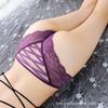 Bragas Transparentes de Encaje con Lazo Transfronterizas para Mujer, Calzones Sexys Transparentes con Tiras Cruzadas para Mujer 8039
