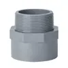 Conexões de Tubo de PVC Rongsheng com Rosca Externa, Acessórios Conector Reto Plug-in de Rosca Interna Upvc Direto, Conjunto Completo 50 mm