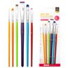 Kit de pincéis de pintura a óleo de nylon e lã Macaron transfronteiriço 6 Pincel de linha fina plano DIY arte de pintura pincel de pintura