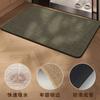 Felpudo de Color Sólido Imitación Lino Transfronterizo, Alfombra de Lino Absorbente de Agua y de Secado Rápido, Felpudo de Entrada, Felpudo de Entrada Impermeable y Antideslizante para Baño