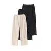 Pantalones Banana de Lana Espiga para Mujer 2025 Invierno Nuevo Estilo Forro Polar Engrosados Sueltos Versátiles Aspecto Adelgazante Cintura Alta Pantalones Casuales