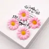 Cabeças de Flores Margaridas Artificiais Transfronteiriças de 4cm, Flores Artificiais de Tecido de Seda, Girassóis Pequenos, Materiais para DIY de Guirlanda, Acessórios, Suprimentos Florais