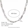 Moda Europea y Americana Simple Personalizado Pulsera de Acero de Titanio Joyería Cadena de Eslabones Tipo Clip de Papel de Acero Inoxidable Chapado en Oro de 18 Quilates Cadena para la Cintura para Mujer