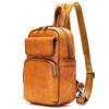 WESTAL Nueva Bolsa de Pecho de Cuero Genuino Hecha a Mano de Cuero Suave Bolsa Cruzada de Cuero de Capa Superior de Piel de Vaca Bolso de Hombro Mochila Multifuncional Vintage