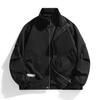 Chaqueta Nueva para Hombre 2026 con Cuello Alto de Color Sólido, Abrigo Delgado Casual Estilo Hong Kong de Talla Grande, Elegante Top Estilo Militar para Hombre