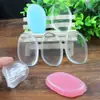 Venta al por mayor de fábrica Esponja Multifuncional de Silicona Transparente Jelly de Alta Densidad para Polvo BB Cream Base, Doble Uso Seco y Húmedo