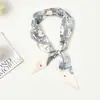 Pañuelo de Seda Pequeño Largo Estrecho Corto para Mujer, Estilo Francés Retro, Primavera y Otoño, Cinta para Atar Bolsos, Diadema, Decoración de Serpentina, Pañuelo Delgado