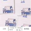 Diseño original gato japonés lindo nota adhesiva caricatura chica corazón Miau puerta estudiante Libro de notas de material de aspecto alto