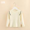 Ropa de punto para niñas Suéter de cuello alto medio para niñas Ropa para niñas mayores Primavera y Otoño Negro Estilo extranjero Suave Pegajoso Princesa Bebé Suéter Básico