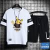Camiseta de manga corta para adolescentes, pantalones cortos, traje deportivo de moda para hombres, ropa para estudiantes de secundaria, ropa de verano para niños grandes