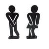 Venta caliente silueta hombres y mujeres puerta de baño logo decorativo colgante de madera impermeable tridimensional artesanía Amazon venta al por mayor transfronteriza