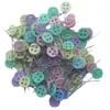 Botones de colores para coser y patchwork, 100 piezas/caja, Pines de fijación de cabeza plana para sastrería