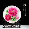 Ornamento de Prato de Porcelana com Peônias Luoyang Cerâmica Fina Doméstica de Alta Qualidade Prato de Parede com Peônias Decoração de Presente para Casamento Empresarial