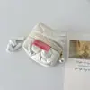 Nueva Bolsa para Auriculares de Tienda Pequeña de PU Brillante Impermeable Cubierta Protectora para Auriculares Bluetooth Billetera Portátil para Monedas Bolsa de Cosméticos para Salir