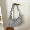 Nuevo Bolso de Hombro Coreano Estilo Otoño 2026 Gran Capacidad con Lazo Plisado, Bolso Dulce para Mujer, Bolso de Hombro Tipo Nube