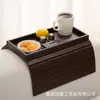 En stock Caja de almacenamiento para reposabrazos de sofá de madera para el hogar Bandeja para colocar vasos de agua para bebidas en el sofá Caja de almacenamiento para control remoto