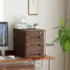 Caja de Almacenamiento de Escritorio Cerradura de Madera Maciza Retro Tipo Cajón Armario de Almacenamiento Dormitorio Oficina Gabinete Utilidad A4 Madera