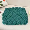 Decoración Moderna Minimalista para Sala de Estar de Casa Cojín Cuadrado para Sofá Cojín de Mesita de Noche Cojín Tejido a Mano de Terciopelo Teddy